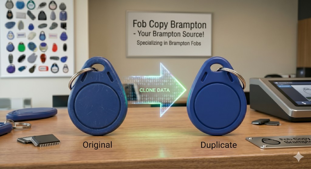 Original and duplicate access fob comparison